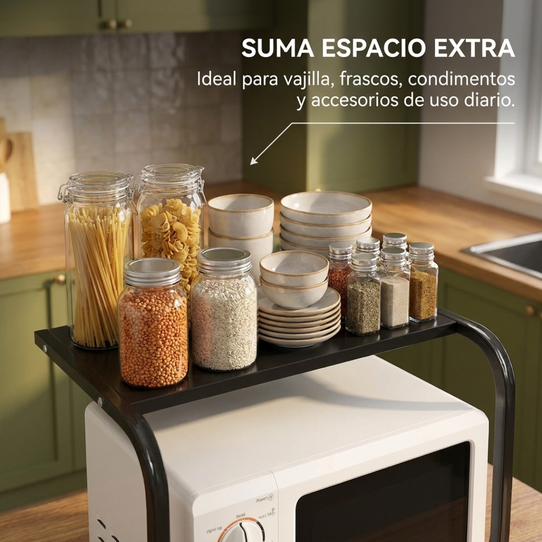 Estante Organizador para Microondas de Hierro