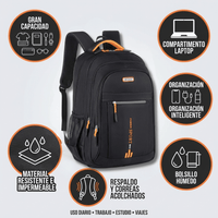 Mochila Unisex Para Trabajo Estudio Y Viaje - Muy Moderna Uruguay