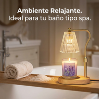 Lámpara Calentadora Velas Regulable Sin Llama Temporizador