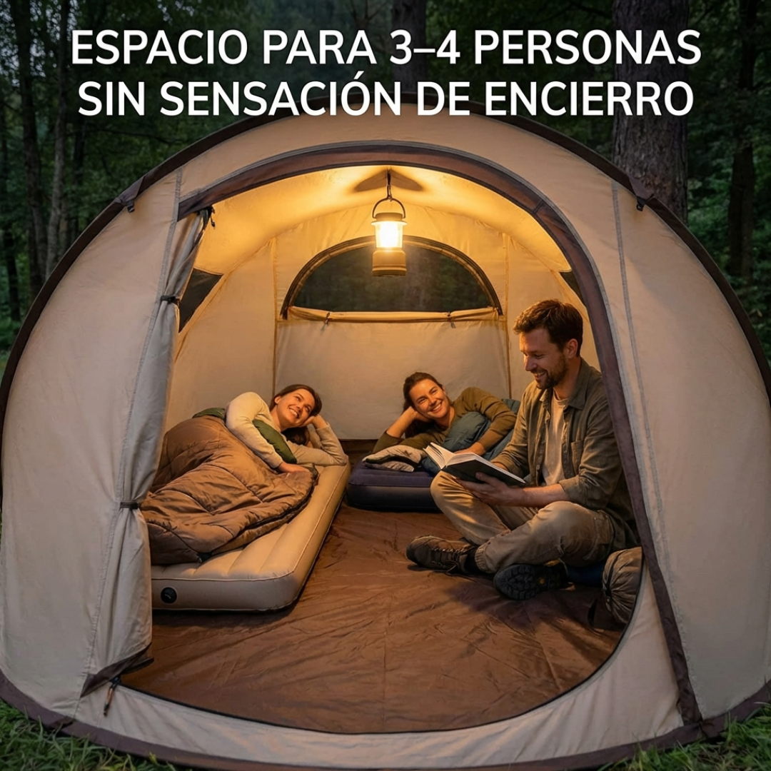 Carpa Autoarmable 3 Personas Tela Oxford Piso Impermeable