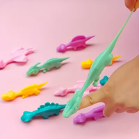 Set 10 Dinosaurios Pegajosos Juguete Lanzar Pared Sticky