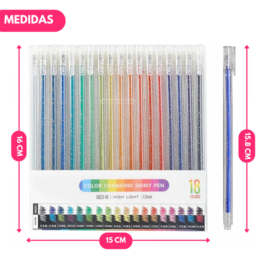 Marcadores Para Niños Dibujo Y Colorear con Glitter x24 - Muy Moderna Uruguay