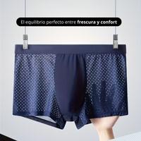 Pack X4 Boxers De Hombre Ice Silk Transpirables Bambú