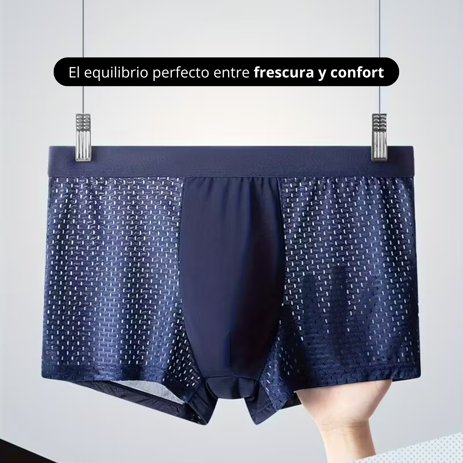 Pack X4 Boxers De Hombre Ice Silk Transpirables Bambú