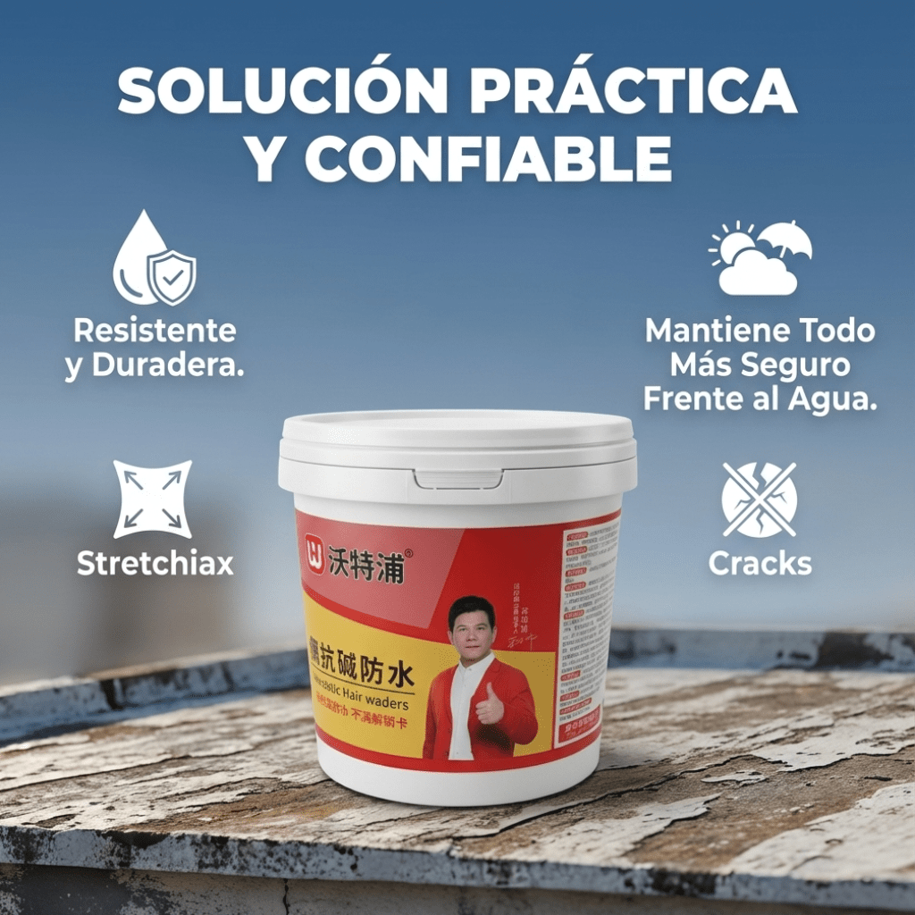 Impermeabilizante de Alta Elasticidad Para Techos Y Cemento 1L - Muy Moderna Uruguay