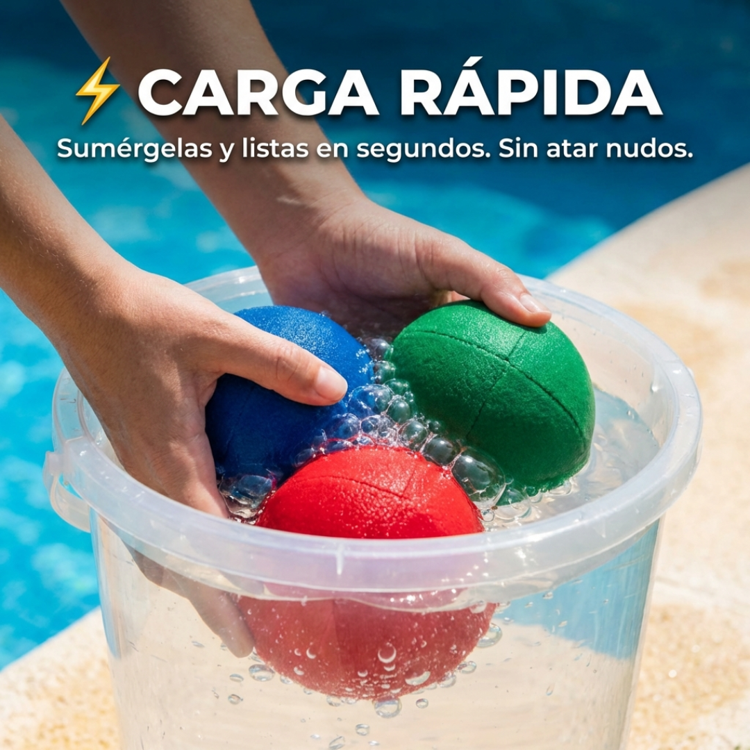 Pack de 30 Bombitas Esponja De Agua Reutilizables - Muy Moderna Uruguay