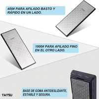 Piedra De Afilar Diamantada Doble Cara Para Cuchillos TATSU - Muy Moderna Uruguay