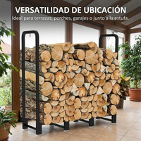 Leñero Organizador de Leña para Hogar y Patio