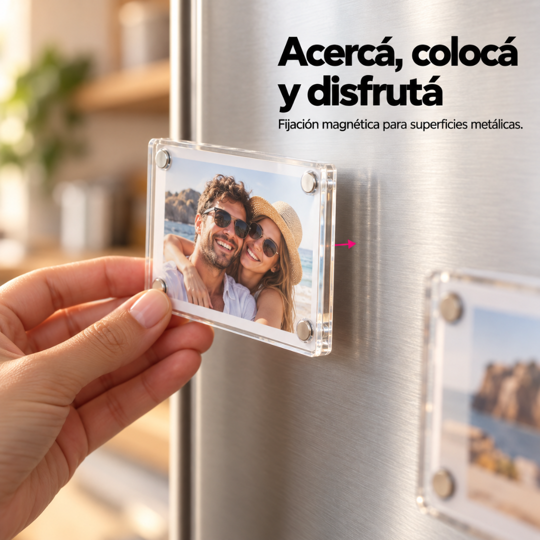 Portarretratos Magnéticos de Acrílico 6x9 cm - Pack de 10