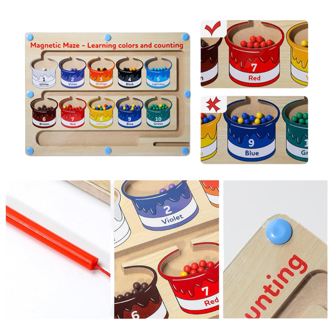 Laberinto Magnético De Madera Didáctico Montessori
