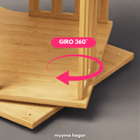 Estanteria de Bambu Giratoria - muymo hogar
