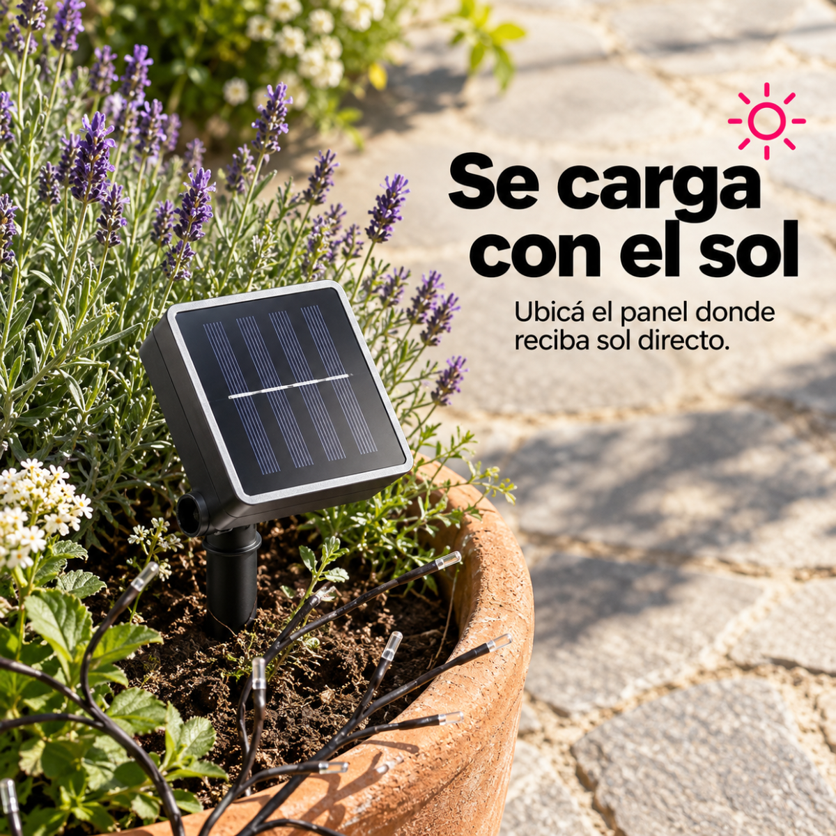 Enredadera Solar 96 LED para Pared y Balcón - Ecoinnova