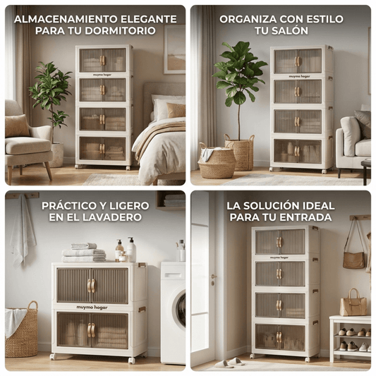 Set De 4 Cajas Organizadoras Apilables - Muymo Hogar - Muy Moderna Uruguay