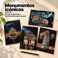 Kit de 4 Láminas para Rascar Scratch Art