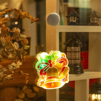 Set 3 Adornos Navideños de Ventana con Luz LED