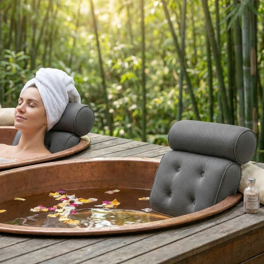 Almohada Bañera Antideslizante Ventosas Soporte Espalda Cuello