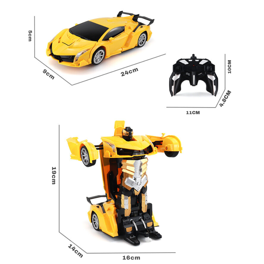 Auto Transformable en Robot Control Remoto Con Luz Y Sonido