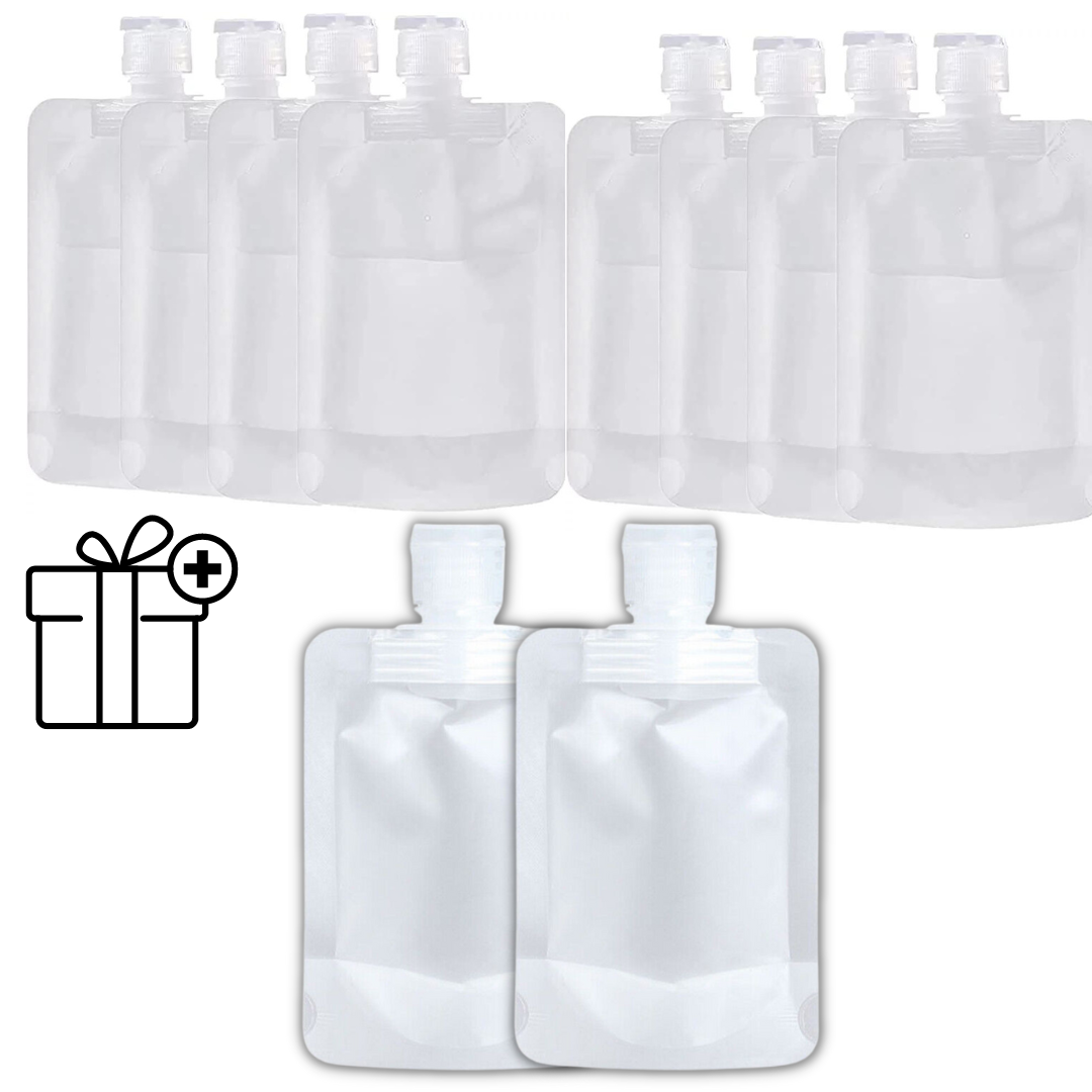 🎁 Pack Bolsitas Reutilizables Para Shampoo y Cosméticos (100% off)