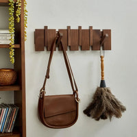 Perchero de Pared Plegable Rústico de Madera – 70 cm