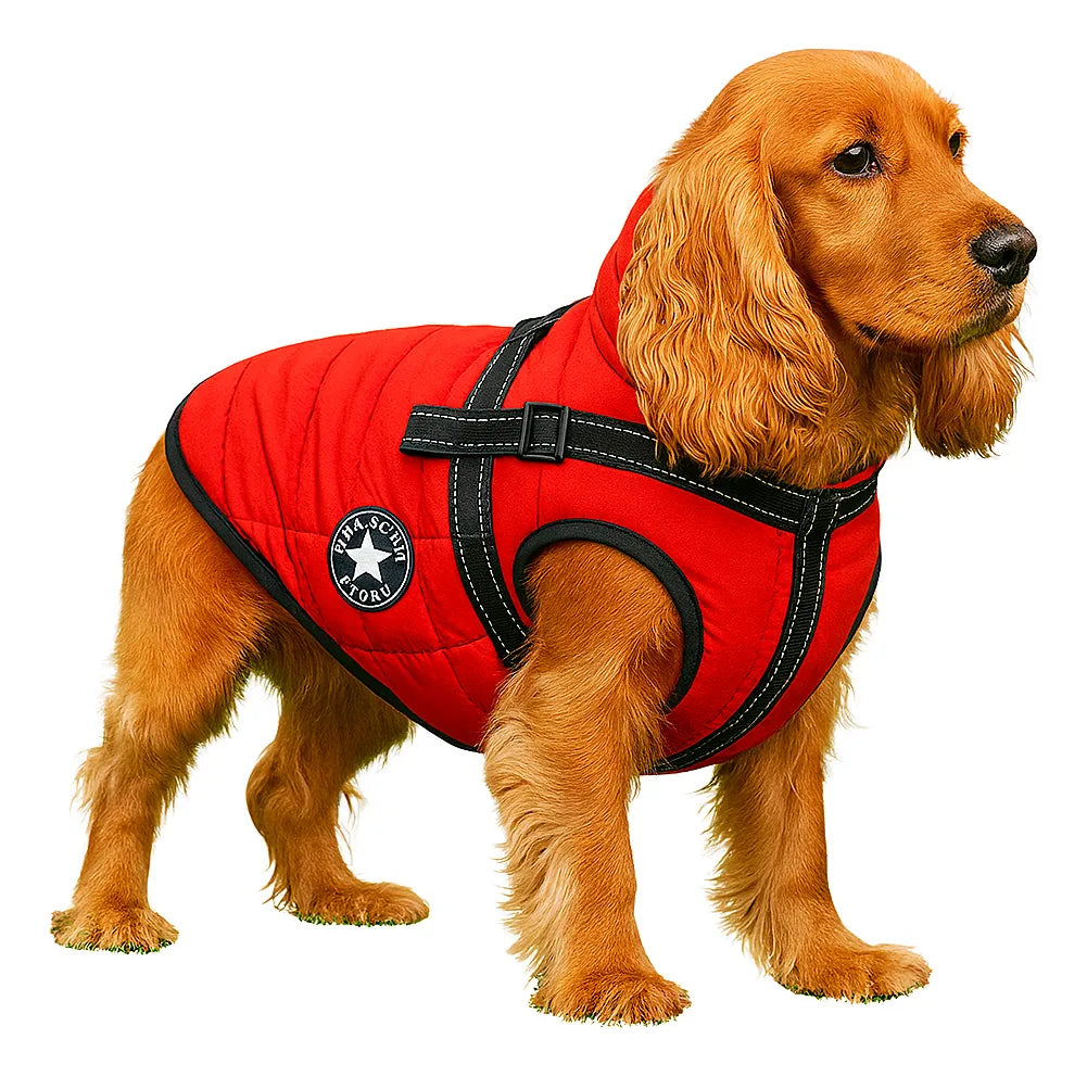 Abrigo para Perros Impermeable Chaleco con Arnés Reflectivo