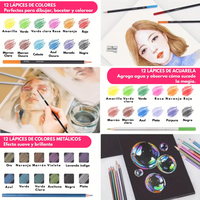 Lápices De Colores Para Dibujo Y Pintura Kit Completo 95 Piezas