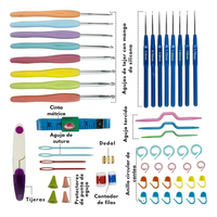 Kit de Crochet 55 Piezas con Estuche Rígido y Agujas Ergonómicas