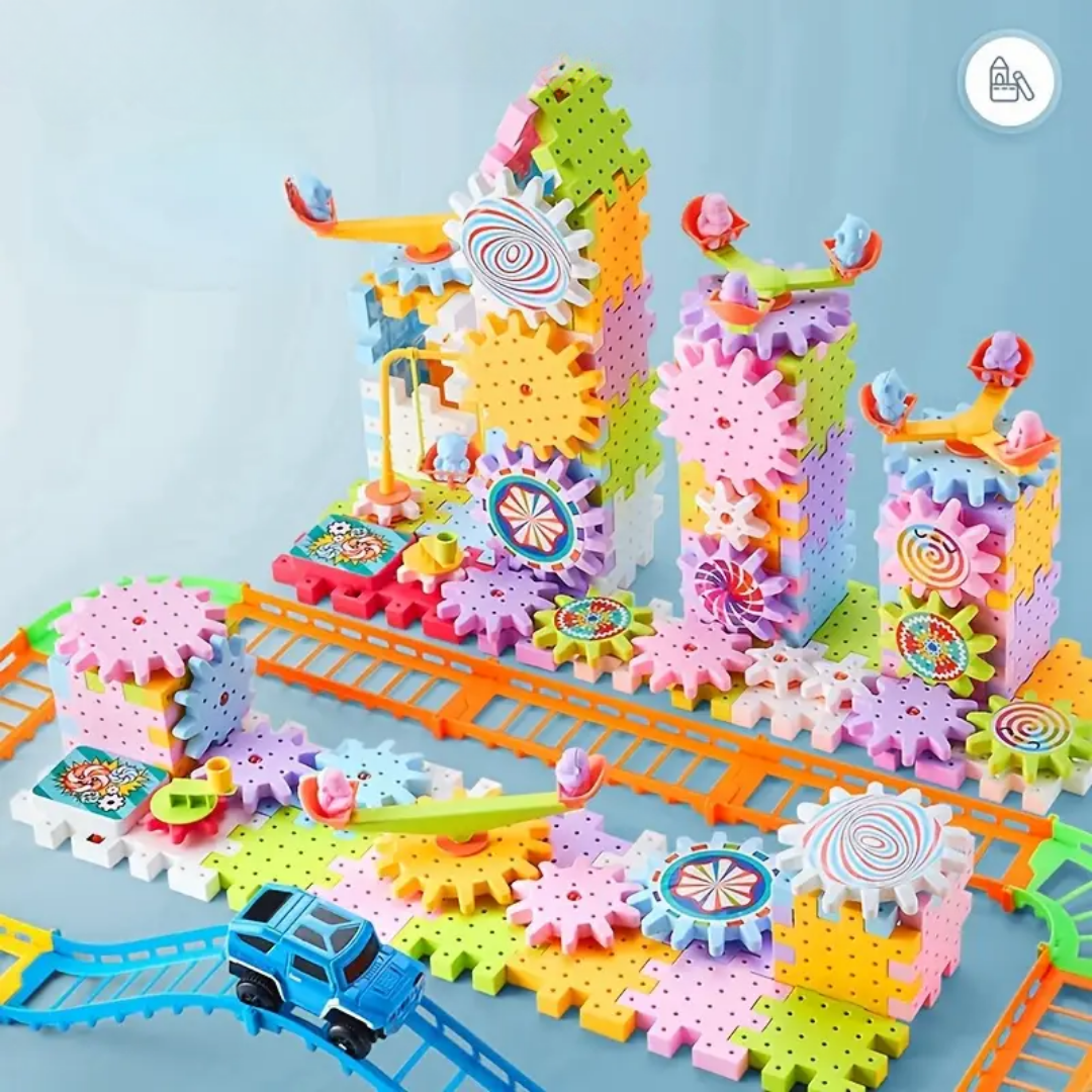 Juego Didactico de Engranajes con Motor 263 piezas