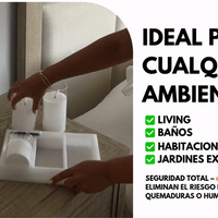 Pack x3  Velas LED de Vidrio con Control Remoto