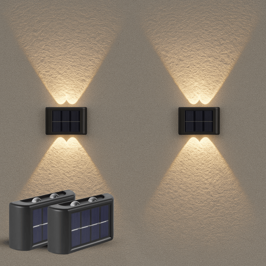 Focos Solar Bidireccional de Pared Exterior Pack x2 - Muy Moderna Uruguay