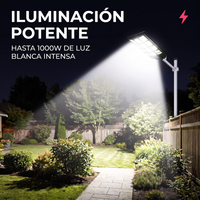 Foco Solar Led 1000w Exterior Alumbrado C/Remoto - Ecoinnova