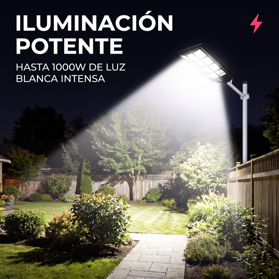 Foco Solar Led 1000w Exterior Alumbrado C/Remoto - Ecoinnova