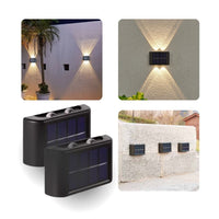 Focos Solar Bidireccional de Pared Exterior Pack x2