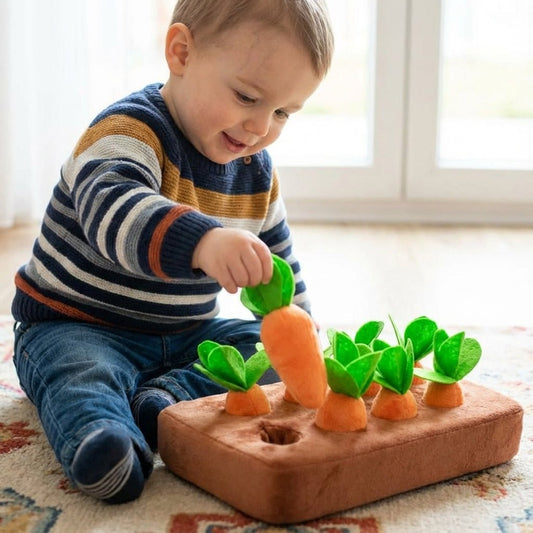 Juego Montessori Cosecha Zanahorias de Peluche - Muy Moderna Uruguay