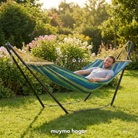 Hamaca Paraguaya Con Soporte De Acero- muymo hogar