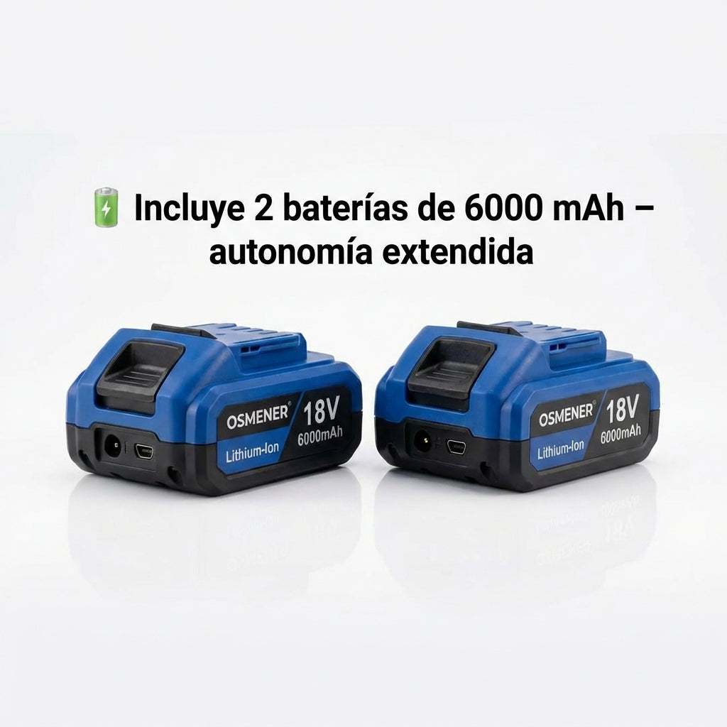 Herramienta Inalambrica 6 En 1 Taladro + Motosierra + Lija OSMENER con 2 baterías