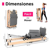 Cama Pilates Reformer Plegable Profesional Con Accesorios Unbreak™