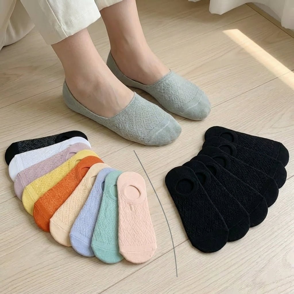10 Pares De Soquetes Medias Invisibles De Algodón Para Mujer - Muy Moderna Uruguay