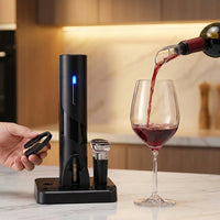 Set para Vinos: Sacacorchos electrico, Cortador y Aireador - Muy Moderna Uruguay