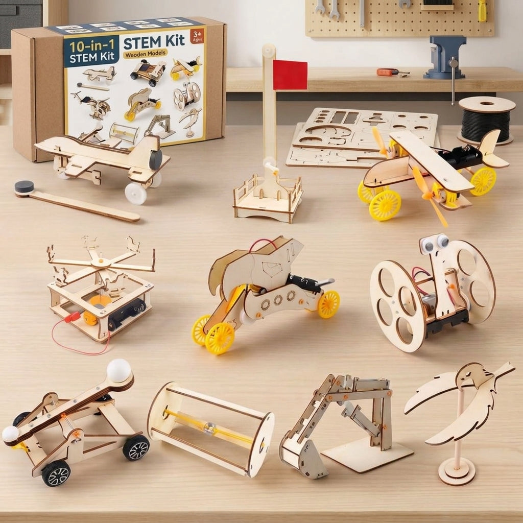 Kit STEM de Madera para Armar – Robot Educativo para Niños