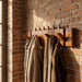 Perchero de Pared Plegable Rústico de Madera – 70 cm