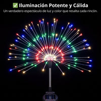 Luz Solar Exterior Decorativa Jardín Efecto Fuegos Artificiales - Muy Moderna Uruguay