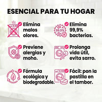Tabletas Limpiadoras para Lavadora x30 Concentradas