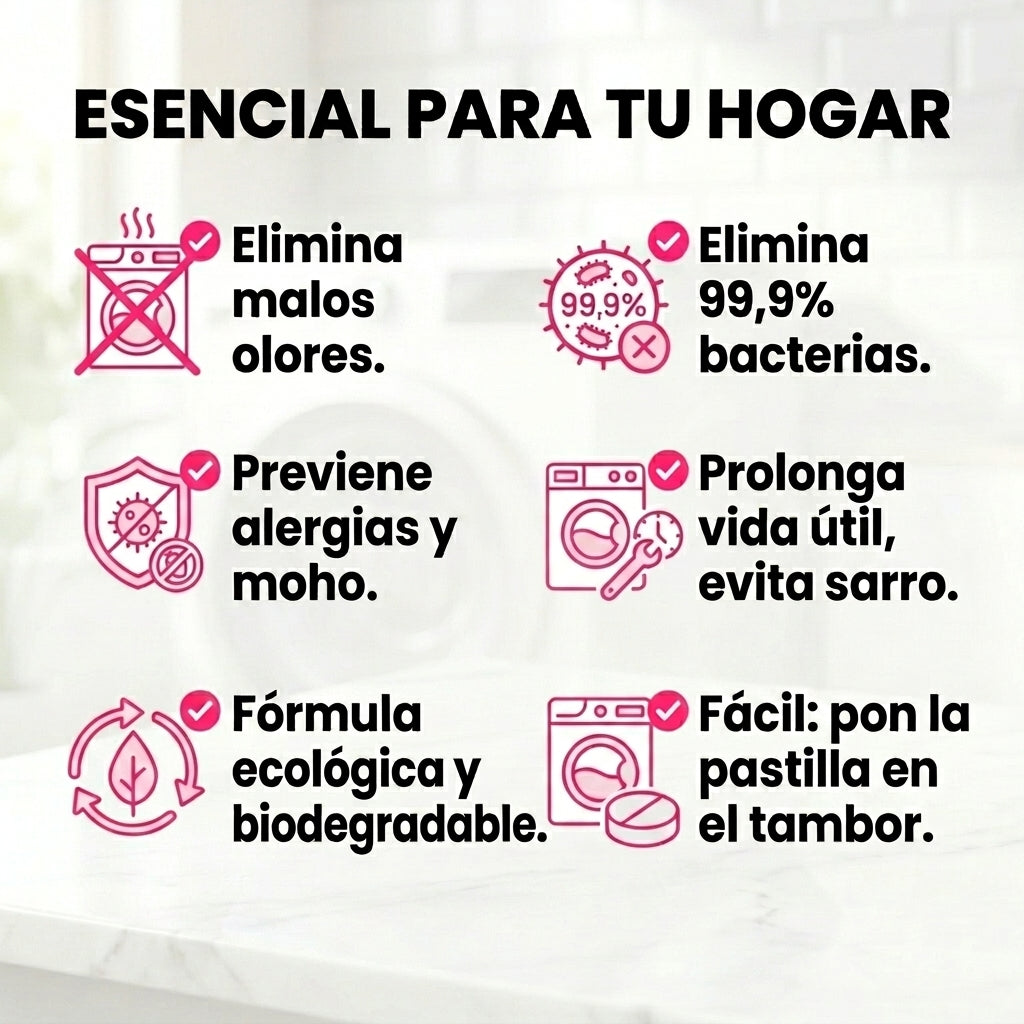 Tabletas Limpiadoras para Lavadora x30 Concentradas
