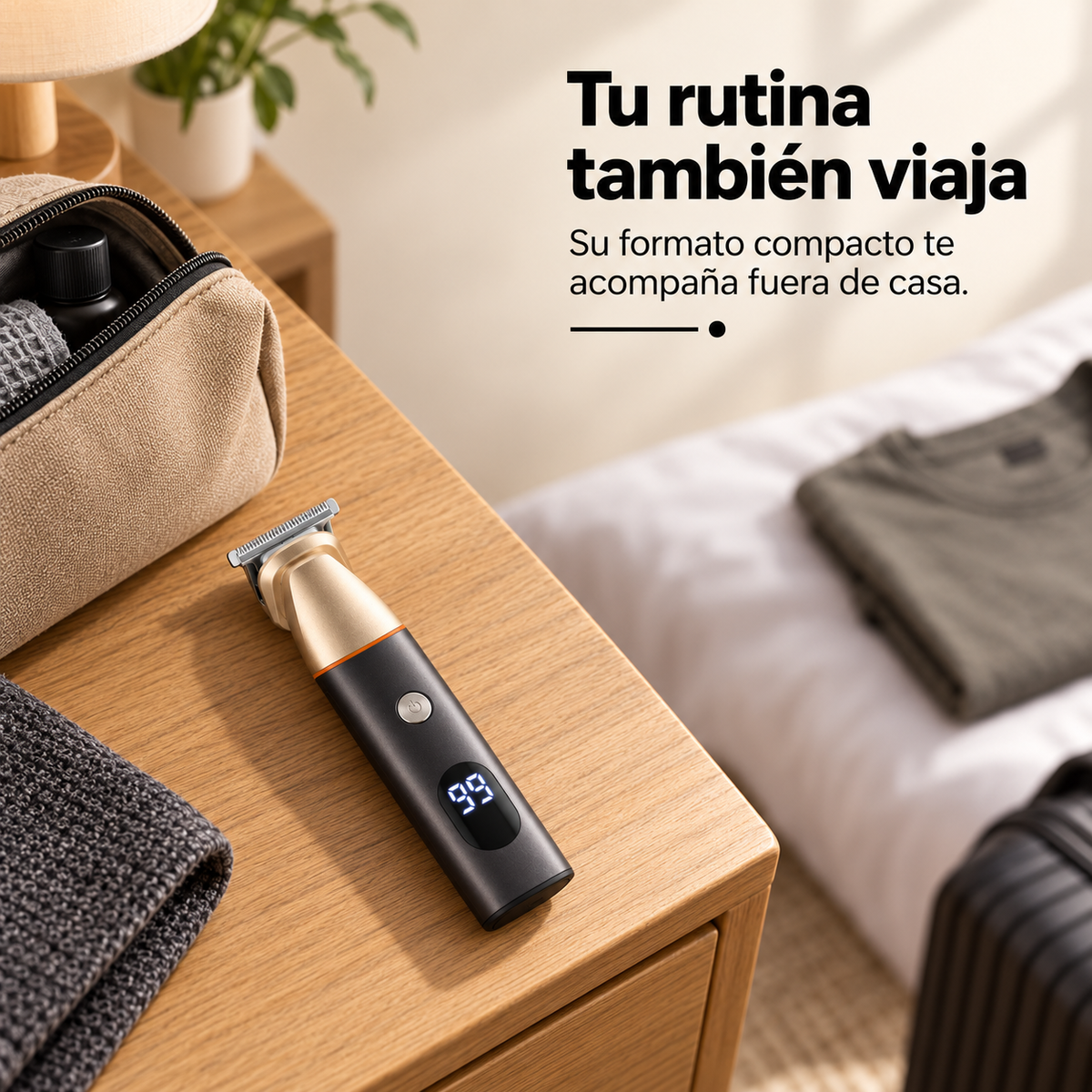Set de Afeitado y Recorte 5 en 1 Recargable para Hombre