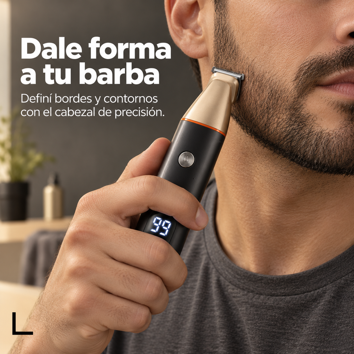 Set de Afeitado y Recorte 5 en 1 Recargable para Hombre
