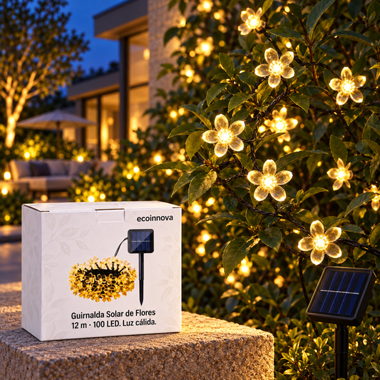 Guia de Flores Solares de Exterior 12m - ecoinnova