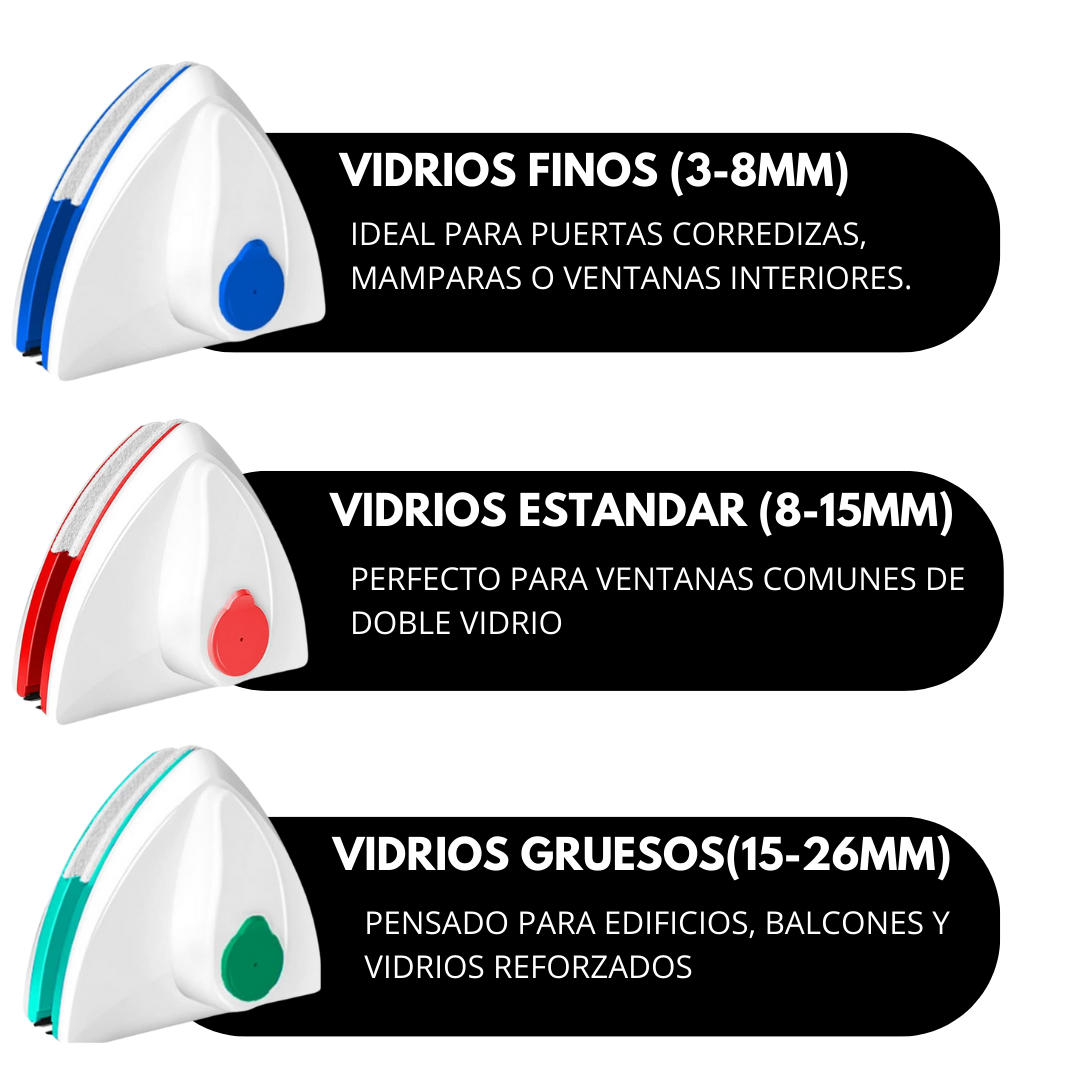 Limpiavidrios Magnético Premium con depósito