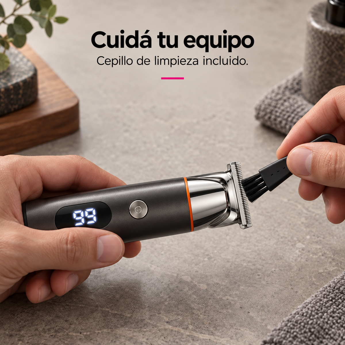Set de Afeitado y Recorte 5 en 1 Recargable para Hombre