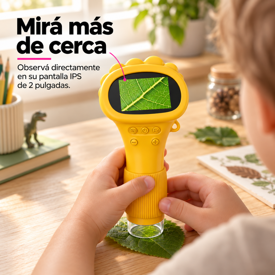 Microscopio Digital 1000x con Pantalla — Explorá y Descubrí