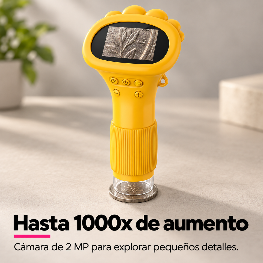 Microscopio Digital 1000x con Pantalla — Explorá y Descubrí